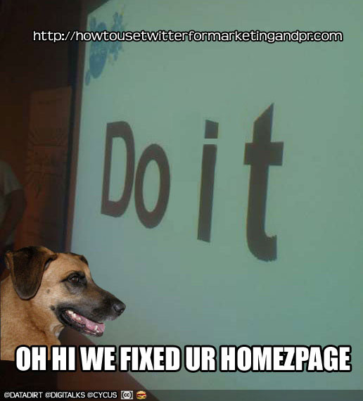 hi we fixed ur homezpage