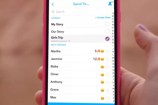 Snapchat hat auch neue Custom Story Idee