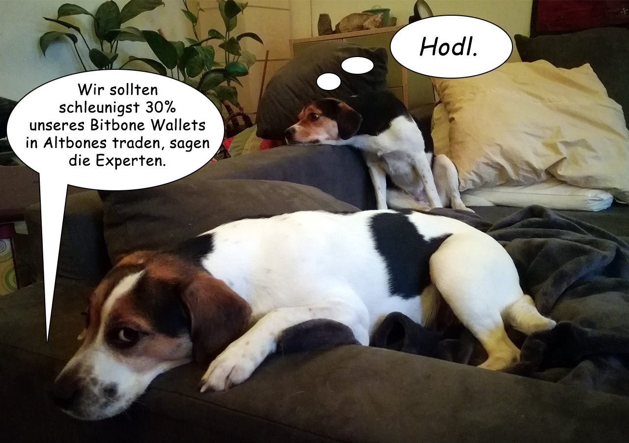 Hodler Dogs - Ein Bitcoin Cartoon - Frame 1