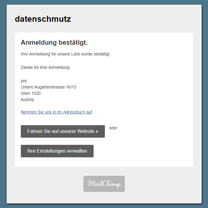 Wie man Mailchimp Mailinglisten auf Deutsch umstellt (Und sich damit einen ärgerlichen Übersetzungsfehler einhandelt)
