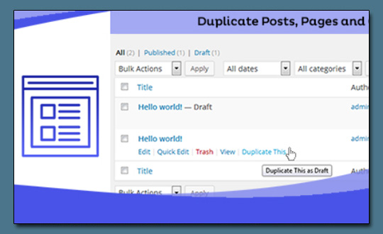 Duplicate Pages WordPress Plugin