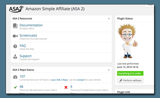 Amazon Simple Admin WordPress Plugin