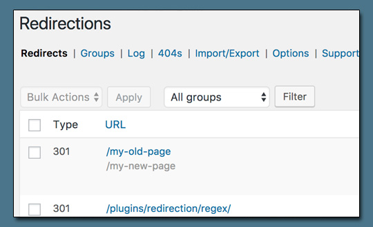 Redirections WordPress Plugin